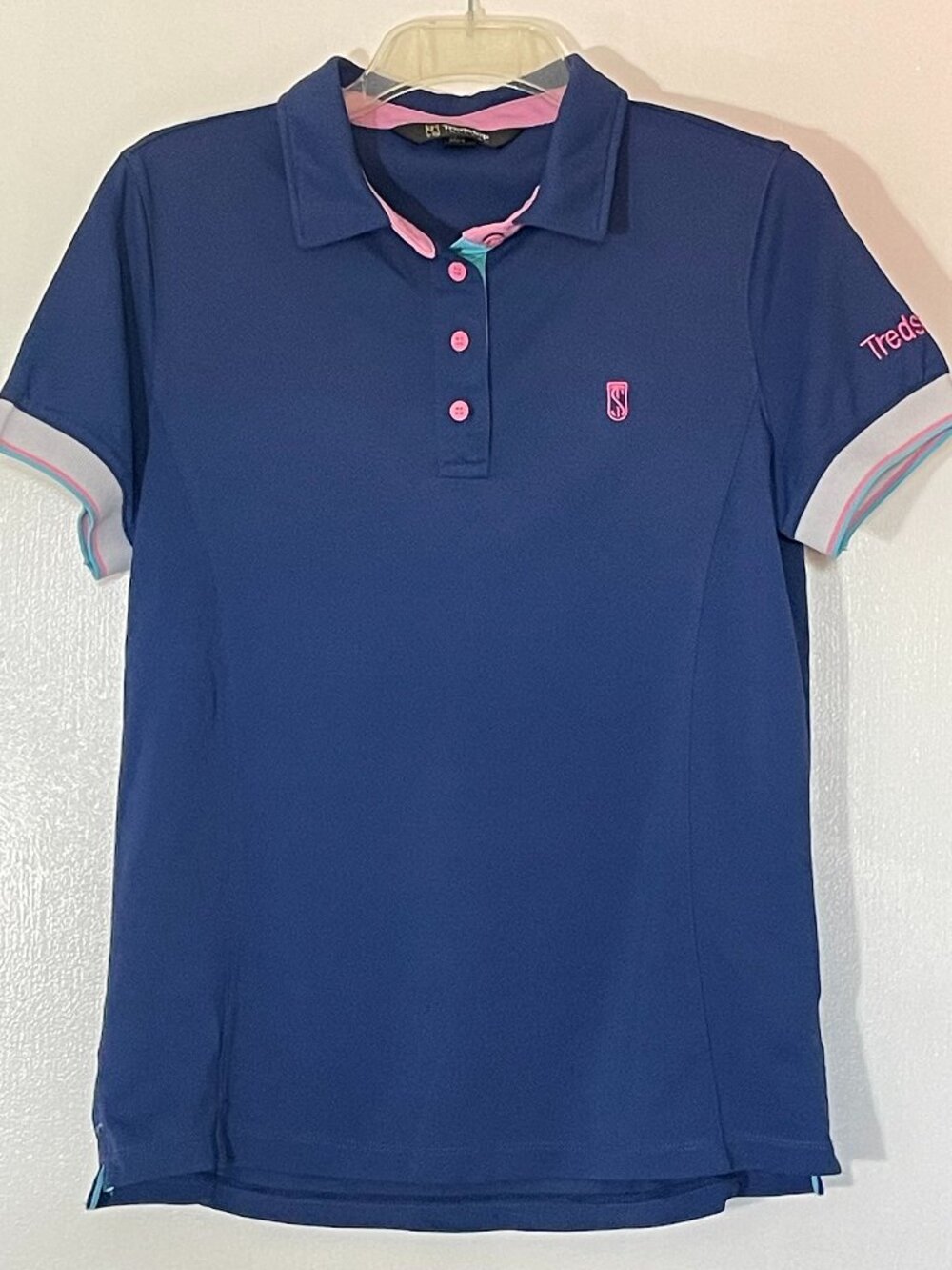 Tredstep Ireland Women’s Blue/Pink Performance Polo – Size Large, Equestrian